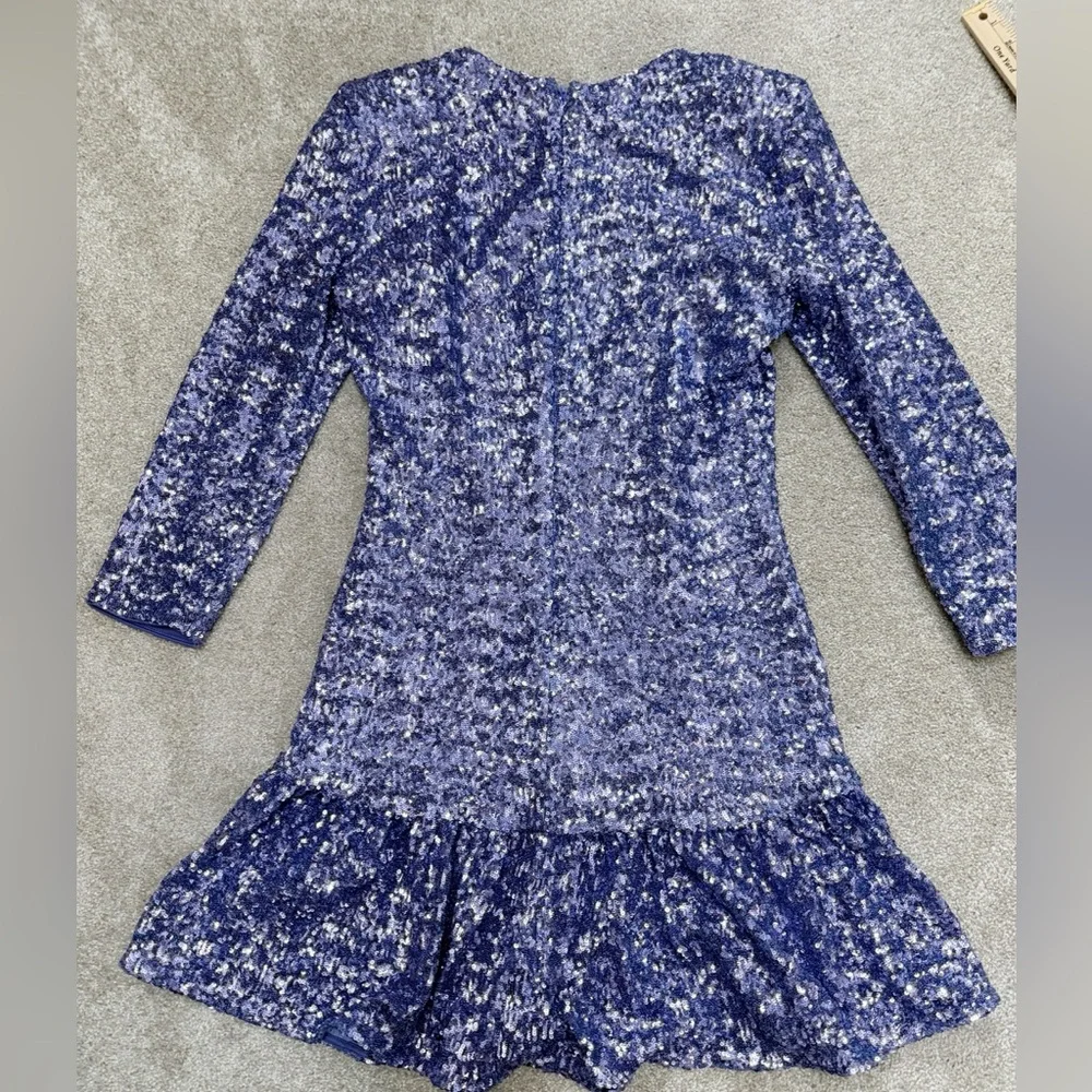 SHOSHANNA - Serena Glitter Mini Dress - Periwinkle- size 8 - Immaculate - Picture 16 of 16
